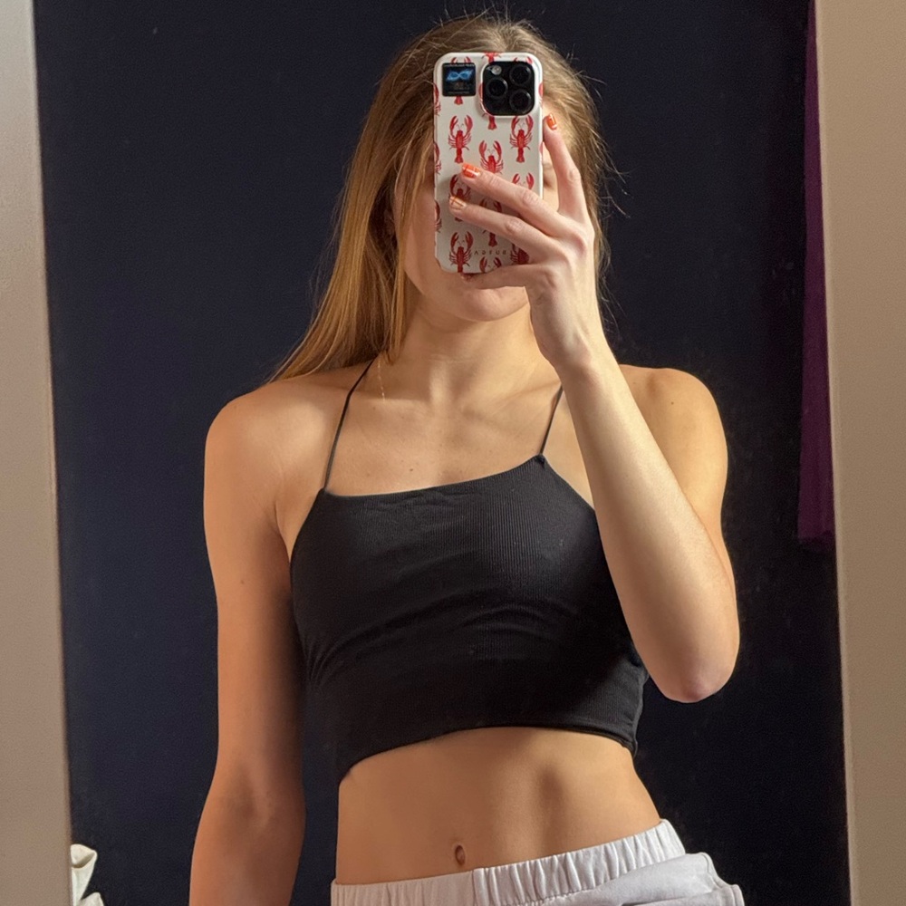 Nike Black Spaghetti Strap Crop Top